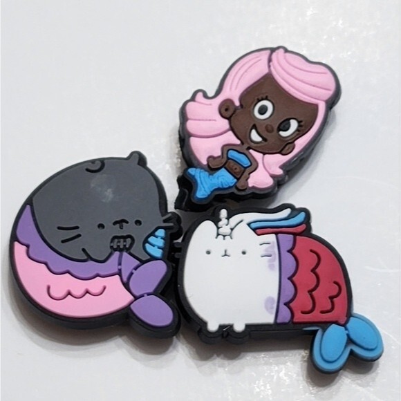 Shoe Charms"Cat/Mermaid" Set of 3 - Picture 2 of 2